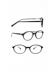Óticaplay Coleção Classic Round – Acetato Preto Clássico